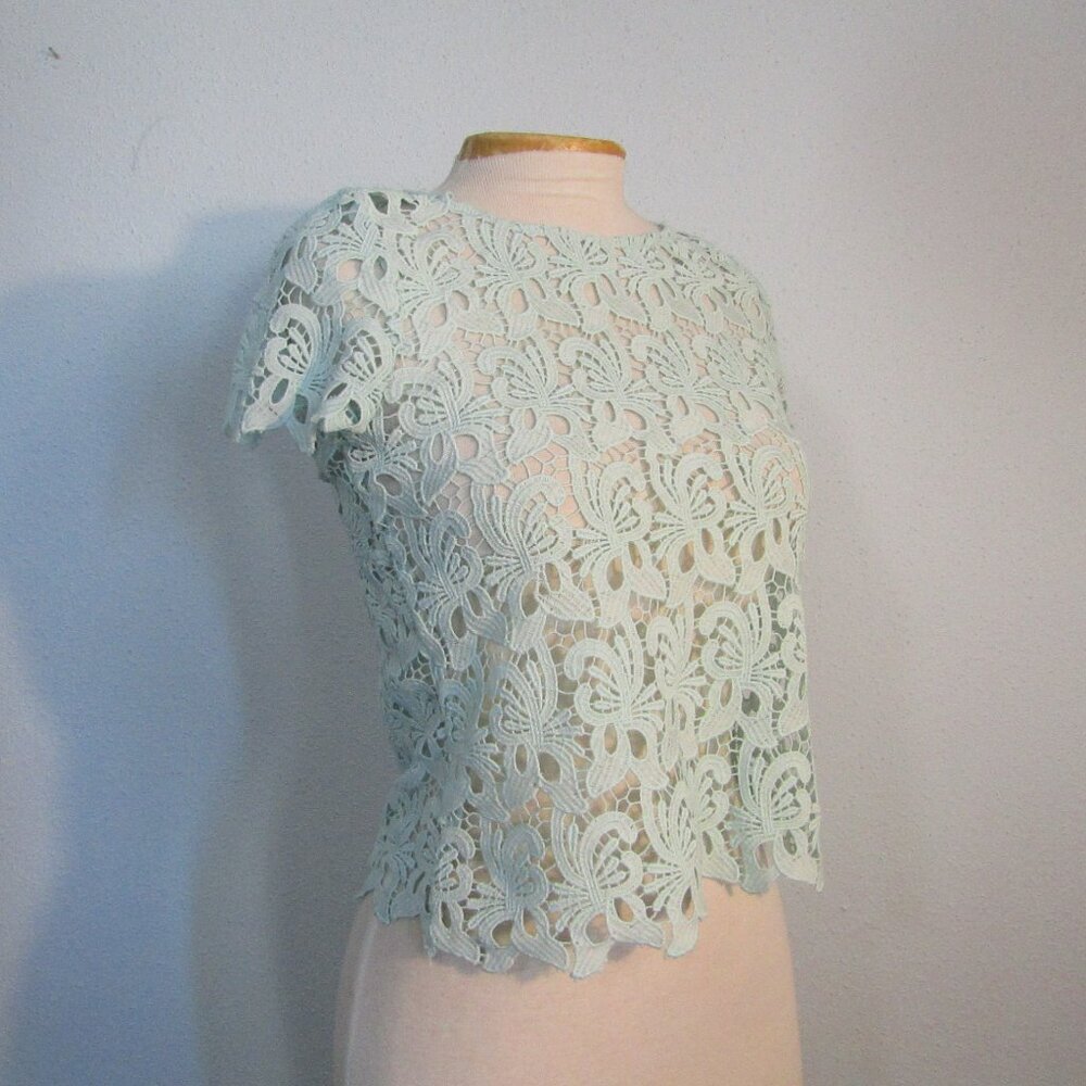 Mint Lace Top from Zara